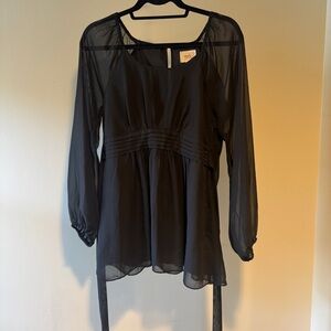 ECI Black Sheer Blouse. Best offer